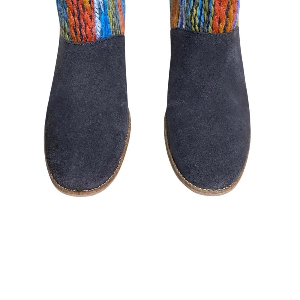 TOMS Blanket Aztec Stripe Leila Brown Suede Western Boho Bootie Women's 12 NEW - Picture 7 of 12